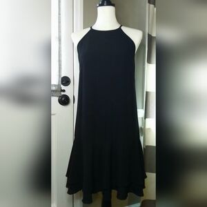 Fifteen Twenty Midi Dress Tiered Ruffled Sz S Black EUC